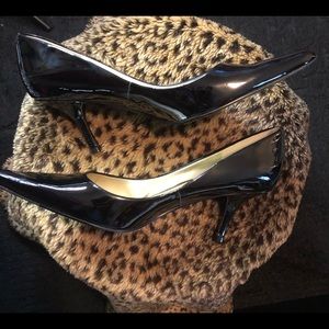 Nine West Black Patent Leather Heels Sz 7.5